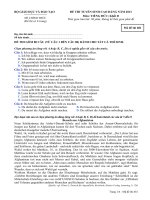 ĐỀ THI TUYỂN SINH CAO ĐẲNG NĂM 2013 Môn: TIẾNG ĐỨC; Khối D mã đề   681 