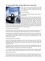 10 cách phát hiện và tận diệt virus máy tính