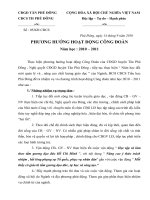 PHƯƠNG HƯỚNG KẾ HOACH NĂM CỦA BCH CĐ