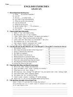 Đề kiểm tra Anh 6 & 9 ( kèm ma trận )