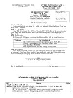 De thi va dap an chuyen Su 08- 09