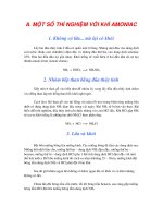 Thí nghiệm với khí Amoniac