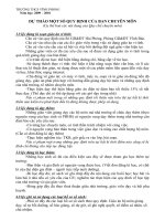 MỘT SỐ QUY ĐỊNH CỦA BAN CHUYÊN MÔN