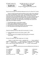 Kiểm tra anh văn học kỳ 2