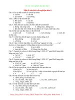 61 CÂU TRẮC NGHIỆM HÓA 8