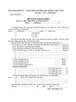 Biên bản bầu BTV