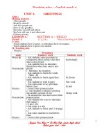 Giáo án Tiếng Anh 6 - Kỳ I