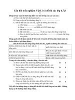 Câu hỏi và đề thi các lớp 6,7,8