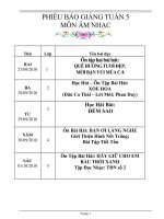 GIÁO ÁN ÂM NHẠC TUẦN 5+6+7+8