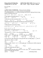 Kiểm tra học kỳ II toán 8