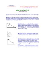 Đề thi olympic vật lí 10 năm 2002