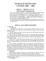 Kế hoạch chuyên môn 2008-2009