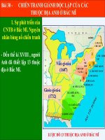 bài 30.Chiến tranh giành độc lập của 13 thuộc địa Anh ở Bắc Mĩ