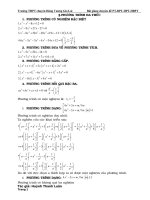 Bài giảng về PT-HPT-BPT-HBPT