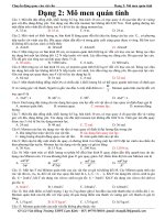 Dạng 2: Mô men quán tính