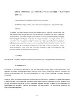 ZERO EMISSION; AN OPTIMUM WASTEWATER TREATMENT SYSTEM