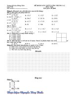 Đề KSCL Tháng 1 và 2+ Đáp án