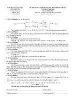 Đề Hóa vào 10 chuyên ( đề dự bị)