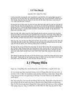 Lê Văn Duyệt- Lí Phụng Hiểu