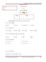 Đề KT 45 phút  - ĐS 7 (lần 1 - đề 1 - HKI 10-11)