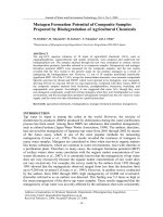Mutagen Formation Potential of Composite Samples Prepared by Biodegradation of Agricultural Chemicals
