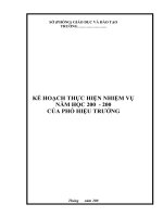 Mẫu sổ kế hoạch của phó hiệu trưởng