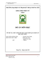 ĐIỀU CHỈNH TỐC ĐỘ VÀ ĐẢO CHIỀU QUAY ĐỘNG CƠĐIỆN MỘT CHIỀU
