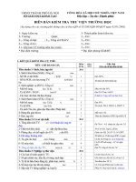 Mẫu biên bản kiểm tra Thư viện trường học 2009-2010