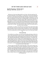 Để trở thành GV dạy giỏi