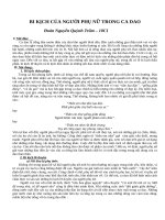 Bi kịch của người phụ nữ trong ca dao