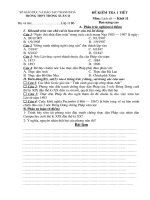 Đề kiểm tra học kỳ 11 NC