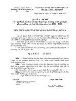 QĐ BCĐ phòng chống tội phạm năm học 2010-2011