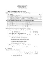 Đề thi học kỳ  1 Toán 8