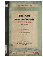 Dai Nam Nhat Thong Chi thanh Hoa