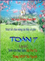 Đại lượng tỉ lệ thuận - Toán 7