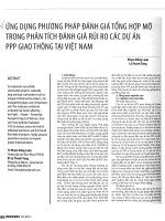Phương pháp đánh giá rủi ro sử dụng tập mờ trong các dự án giao thông