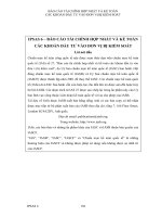 BÁO CÁO TÀI CHÍNH HỢP NHẤT VÀ KẾ TOÁN CÁC KHOẢN ĐẦU TƯ VÀO ĐƠN VỊ BỊ KIỂM SOÁT