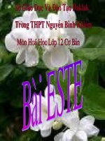 Tiết 3: ESTE