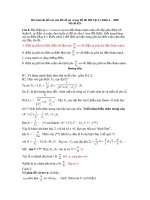 Giải đề ĐH Vậtlý 2009 các câu dễ sai