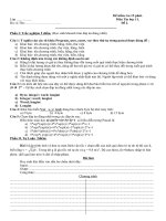 Đề kiểm tra 15'''' số 1