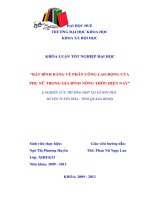 Bất bình đẳng về phân công lao động trong gia đình của phụ nữ nông thôn hiện nay  ( qua khảo sát tại xã sơn hóa, huyện tuyên hóa, tỉnh quảng bình)  