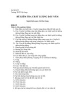 Đề kiểm tra chất lượng đâu năm môn Địa lý