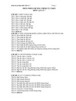 Giáo án Tự chọn Lý 7