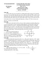 ĐỀ THI HSG LÍ ( CẤP TỈNH 06-07)