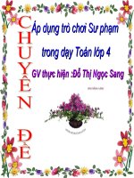 Áp dụng trò chơi sư phạm trong dạy toán 4