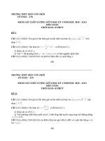 Kiểm tra giữa kì lớp 12