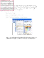 Tạo chữ chim trong van ban Word 2003