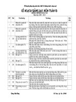 Kế hoạch giảng dạy môn toán 10 NC