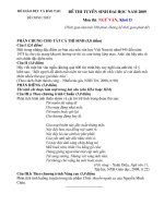 Đề&Đáp án môn VĂN khối D (ĐH 2009)