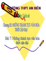 Hỗ trợ bài giảng Thành tựu văn hóa thời cận đại